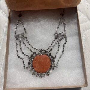 Peruvian Handmade Orange Jasper Necklace